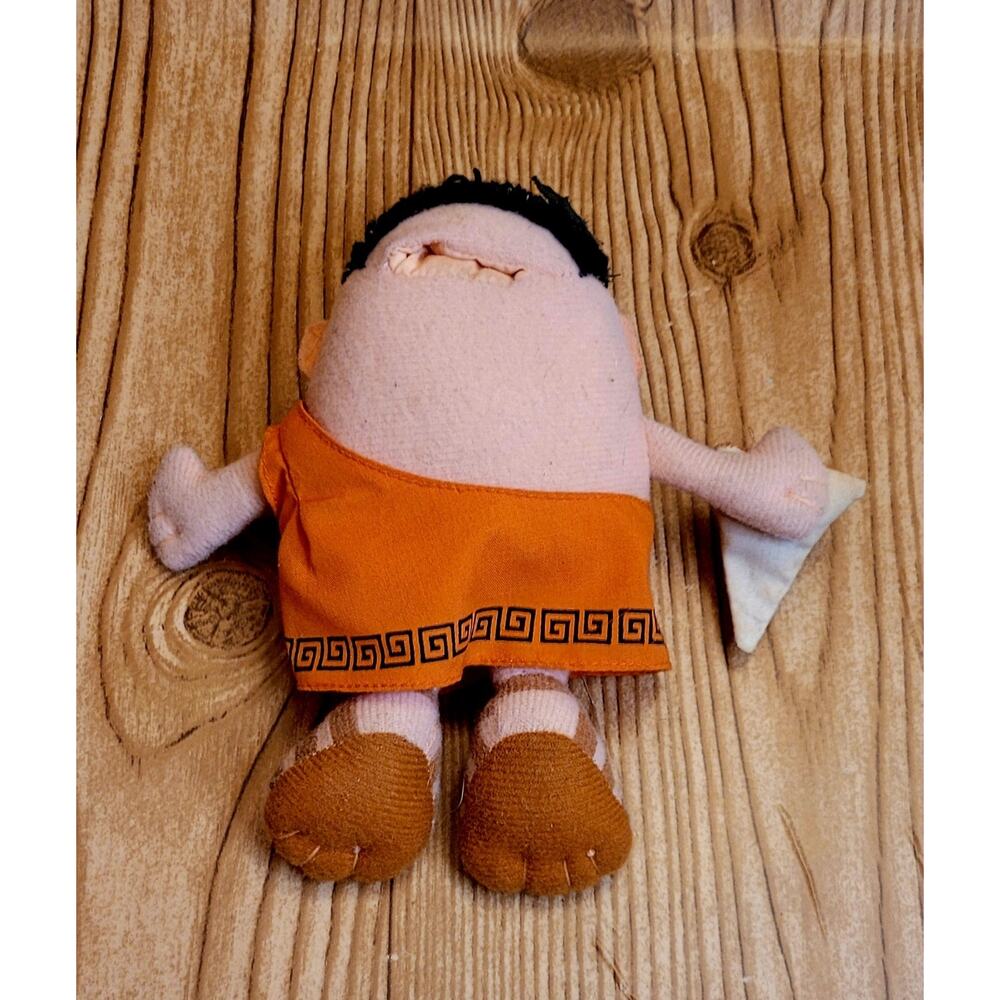 Vintage 1990 Little Ceasars Pizza Plush Bean Bag Toy 6" Man Toga Rare - Picture 5 of 13